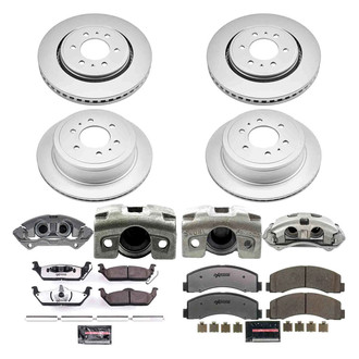 PowerStop® - Z36 Extreme Plain Front and Rear Brake Kit with Calipers