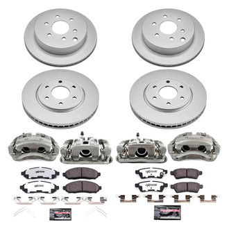 PowerStop® - Z36 Extreme Plain Front and Rear Brake Kit with Calipers