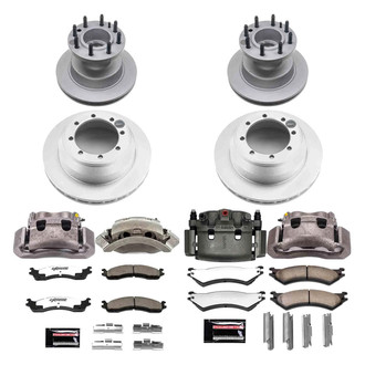 PowerStop® - Z36 Extreme Plain Front and Rear Brake Kit with Calipers