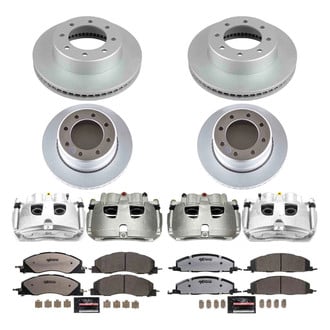 PowerStop® - Z36 Extreme Plain Front and Rear Brake Kit with Calipers