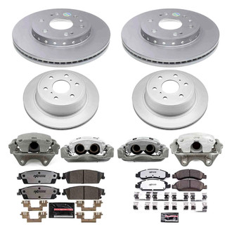 PowerStop® - Z36 Extreme Plain Front and Rear Brake Kit with Calipers