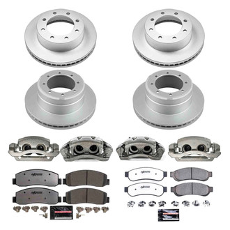 PowerStop® - Z36 Extreme Plain Front and Rear Brake Kit with Calipers