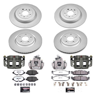 PowerStop® - Z36 Extreme Plain Front and Rear Brake Kit with Calipers