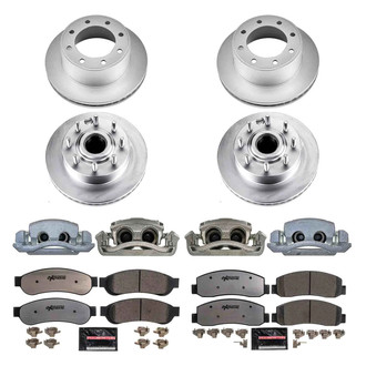 PowerStop® - Z36 Extreme Plain Front and Rear Brake Kit with Calipers