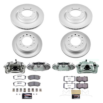 PowerStop® - Z36 Extreme Plain Front and Rear Brake Kit with Calipers