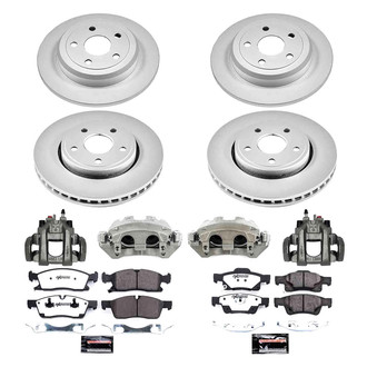 PowerStop® - Z36 Extreme Plain Front and Rear Brake Kit with Calipers