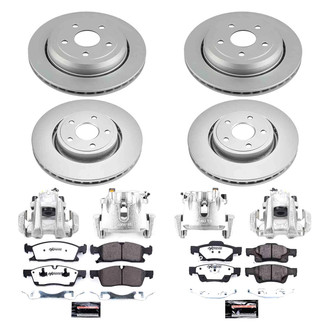 PowerStop® - Z36 Extreme Plain Front and Rear Brake Kit with Calipers