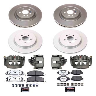 PowerStop® - Z36 Extreme Plain Front and Rear Brake Kit with Calipers