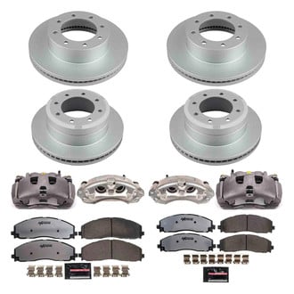 PowerStop® - Z36 Extreme Plain Front and Rear Brake Kit with Calipers