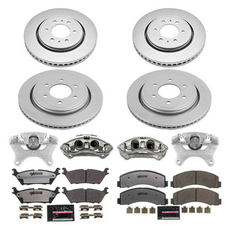 PowerStop® - Z36 Extreme Plain Front and Rear Brake Kit with Calipers