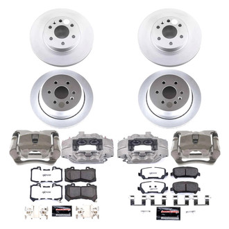 PowerStop® - Z36 Extreme Plain Front and Rear Brake Kit with Calipers