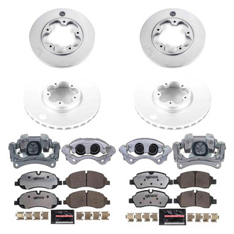 PowerStop® - Z36 Extreme Plain Front and Rear Brake Kit with Calipers