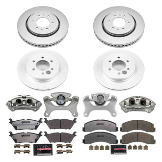 PowerStop® - Z36 Extreme Plain Front and Rear Brake Kit with Calipers
