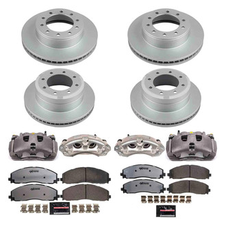 PowerStop® - Z36 Extreme Plain Front and Rear Brake Kit with Calipers
