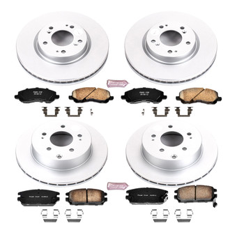PowerStop® - Z17 Evolution Geomet® Plain Front and Rear Brake Kit