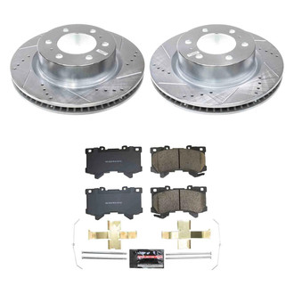 PowerStop® - 1-Click Z23 Evolution Sport Drilled and Slotted Front Brake Kit
