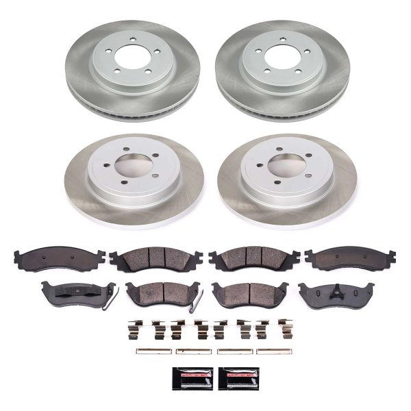  PowerStop® - Semi Coated Front and Rear Disc Brake Kit