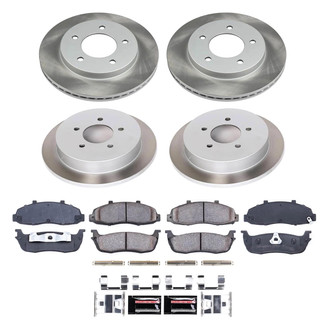 PowerStop® - Semi Coated Front and Rear Disc Brake Kit