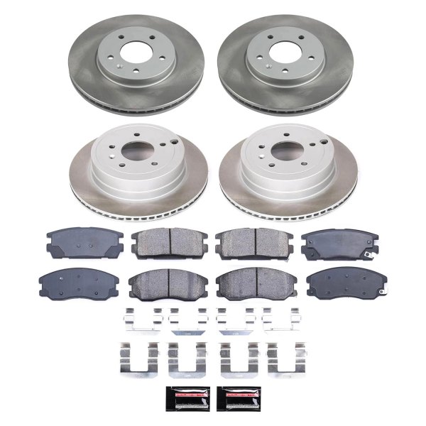  PowerStop® - Semi Coated Front and Rear Disc Brake Kit