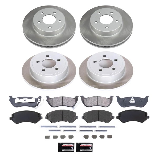  PowerStop® - Semi Coated Front and Rear Disc Brake Kit