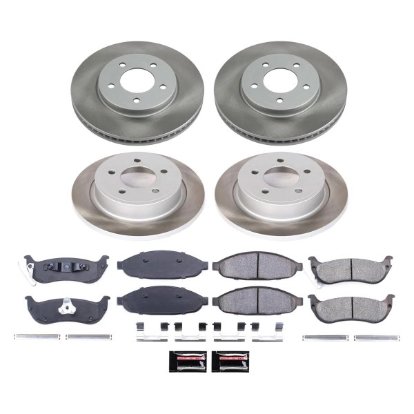  PowerStop® - Semi Coated Front and Rear Disc Brake Kit