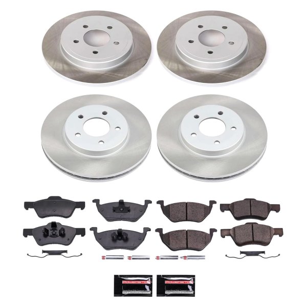  PowerStop® - Semi Coated Front and Rear Disc Brake Kit