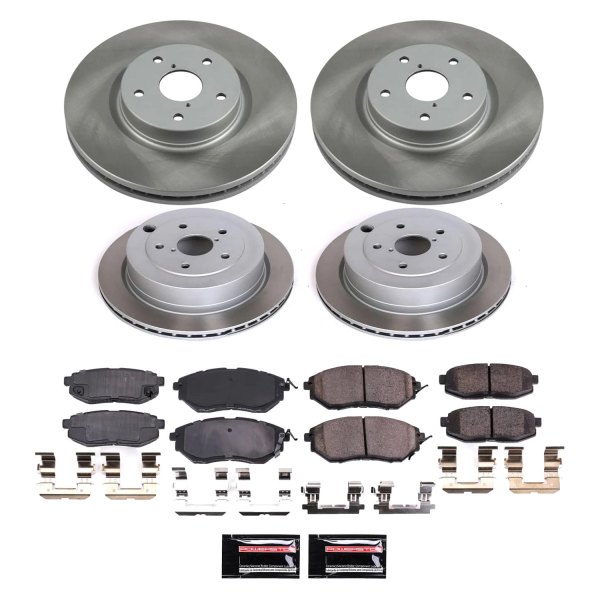  PowerStop® - Semi Coated Front and Rear Disc Brake Kit