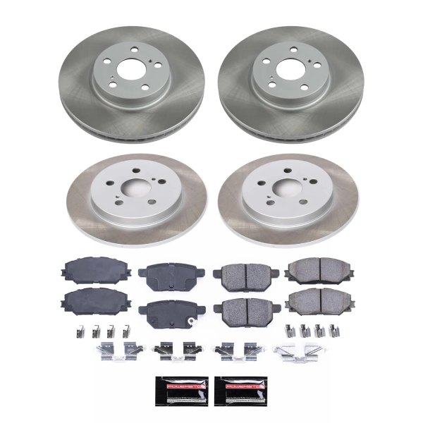  PowerStop® - Semi Coated Front and Rear Disc Brake Kit