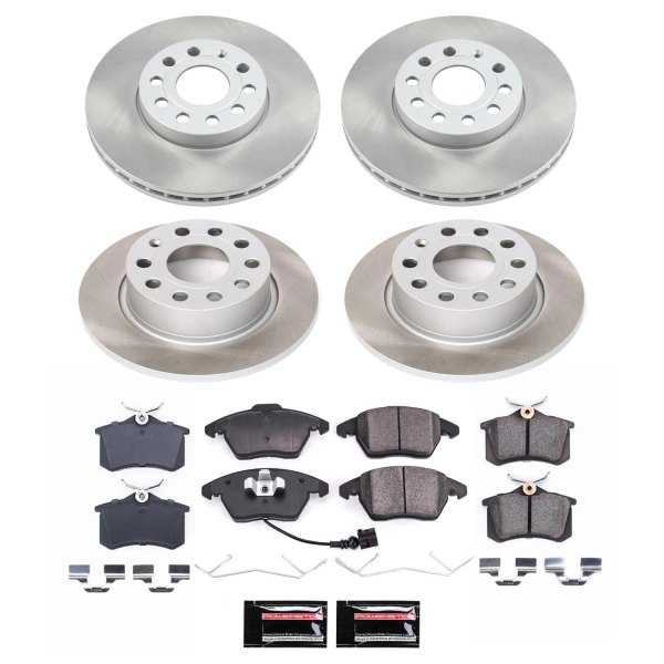  PowerStop® - Semi Coated Front and Rear Disc Brake Kit