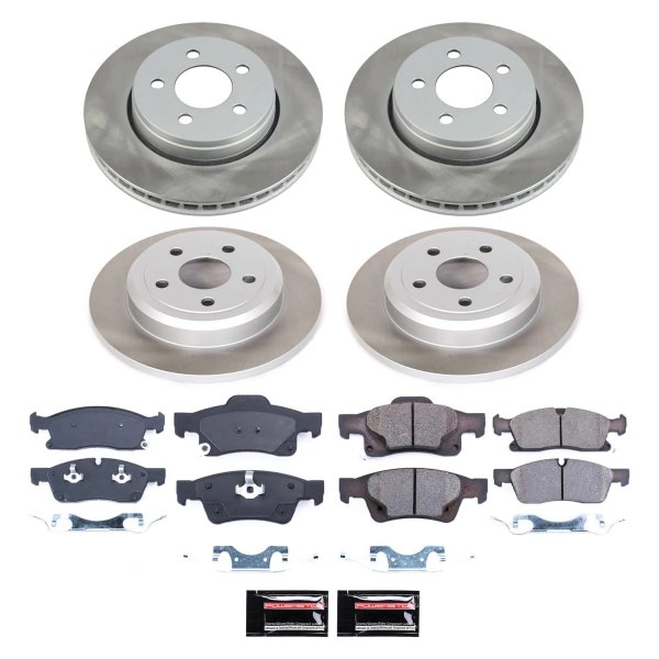  PowerStop® - Semi Coated Front and Rear Disc Brake Kit