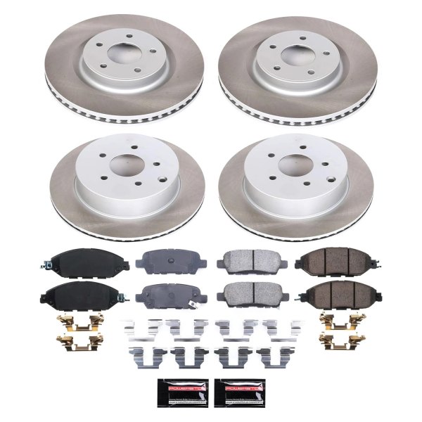  PowerStop® - Semi Coated Front and Rear Disc Brake Kit