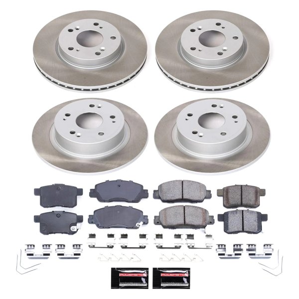  PowerStop® - Semi Coated Front and Rear Disc Brake Kit