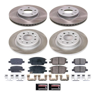 PowerStop® - Semi Coated Front and Rear Disc Brake Kit