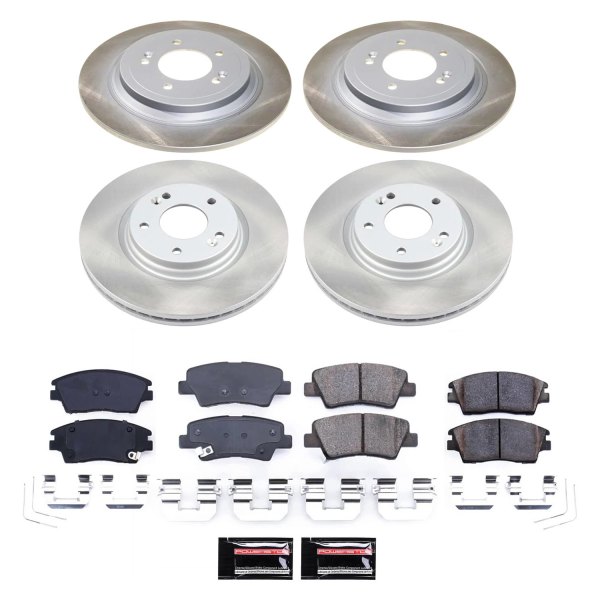  PowerStop® - Semi Coated Front and Rear Disc Brake Kit