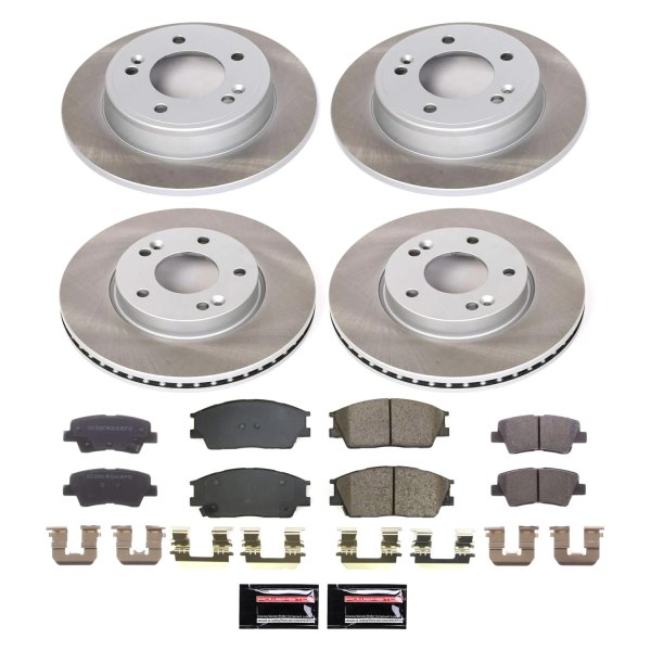  PowerStop® - Semi Coated Front and Rear Disc Brake Kit