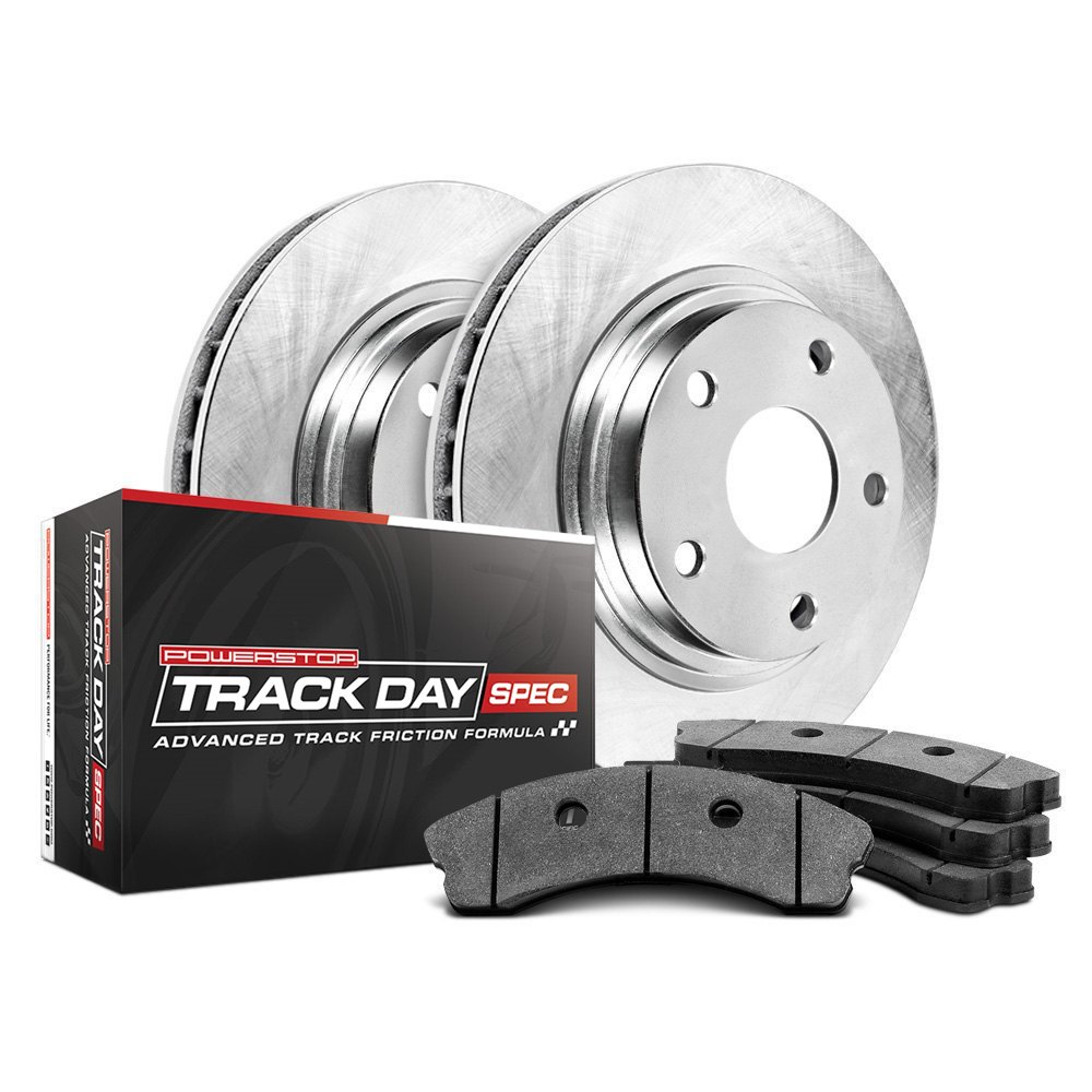 Power Stop TDSK156 Track Day Spec Rear Brake Kit Brake Rotors and Brake Pads