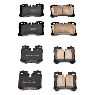 PowerStop® - Z16 Evolution Clean Ride Ceramic Front and Rear Disc Brake Pad Set