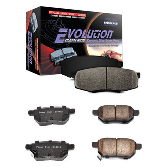 PowerStop® - Z16 Evolution Clean Ride Ceramic Front and Rear Disc Brake Pad Set