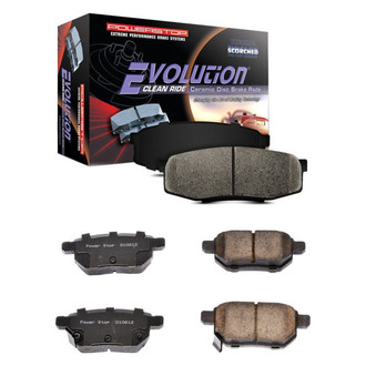 PowerStop® - Z16 Evolution Clean Ride Ceramic Front and Rear Disc Brake Pad Set