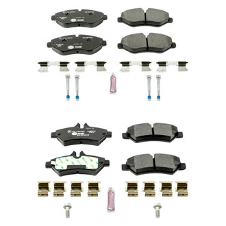 PowerStop® - Euro-Stop™ Semi-Metallic Front and Rear Disc Brake Pad Set