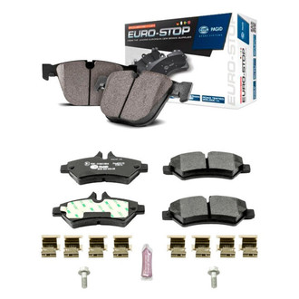 PowerStop® - Euro-Stop™ Semi-Metallic Front and Rear Disc Brake Pad Set