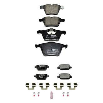 PowerStop® - Euro-Stop™ Semi-Metallic Front and Rear Disc Brake Pad Set