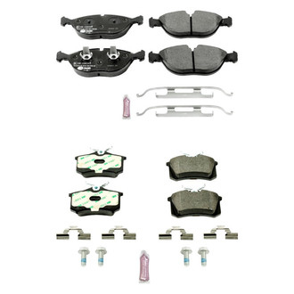 PowerStop® - Euro-Stop™ Semi-Metallic Front and Rear Disc Brake Pad Set