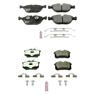 PowerStop® - Euro-Stop™ Semi-Metallic Front and Rear Disc Brake Pad Set