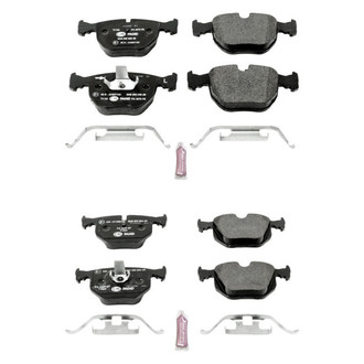 PowerStop® - Euro-Stop™ Semi-Metallic Front and Rear Disc Brake Pad Set