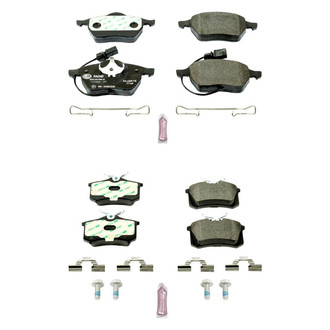 PowerStop® - Euro-Stop™ Semi-Metallic Front and Rear Disc Brake Pad Set
