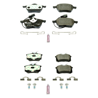PowerStop® - Euro-Stop™ Semi-Metallic Front and Rear Disc Brake Pad Set