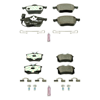 PowerStop® - Euro-Stop™ Semi-Metallic Front and Rear Disc Brake Pad Set