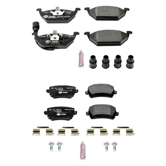 PowerStop® - Euro-Stop™ Semi-Metallic Front and Rear Disc Brake Pad Set