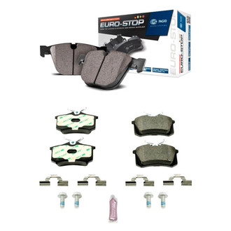 PowerStop® - Euro-Stop™ Semi-Metallic Front and Rear Disc Brake Pad Set